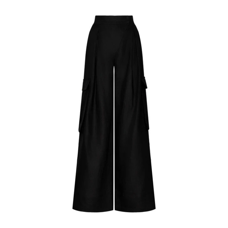 Andres Otalora luxury designer Pant with bold silhouette in linen