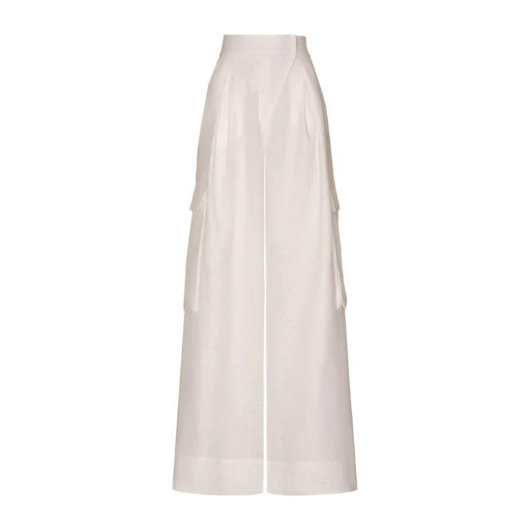 Andres Otalora luxury designer Pant with bold silhouette in linen