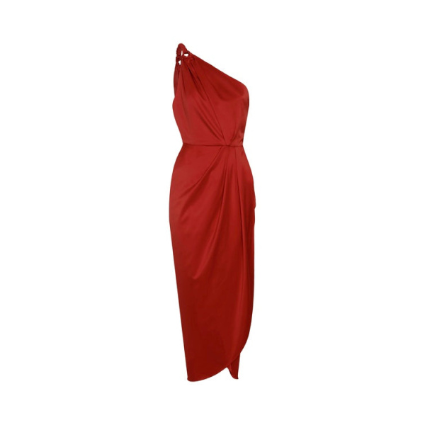 Andres Otalora luxury designer Dress with bold silhouette in linen