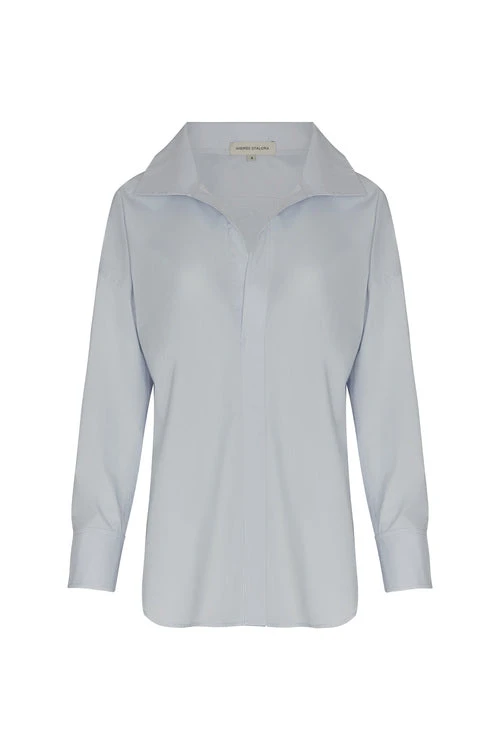 Andres Otalora Colombian Designer Top - Luxury Womenswear Andres Otalora luxury designer Top with bold silhouette in linen