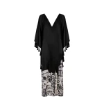 Andres Otalora luxury designer Dress with bold silhouette in linen