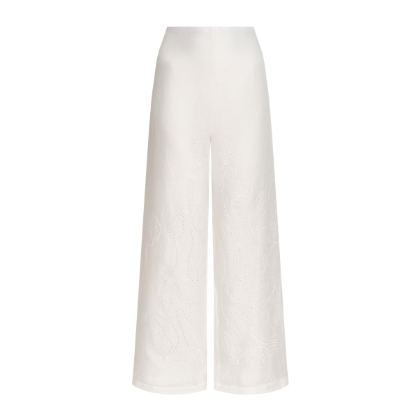Andres Otalora luxury designer Pant with bold silhouette in linen