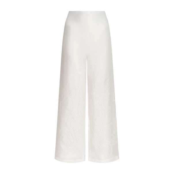 Andres Otalora luxury designer Pant with bold silhouette in linen