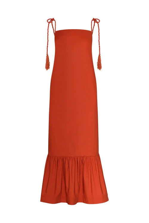 Andres Otalora Colombian Designer Dress - Luxury Womenswear Andres Otalora luxury designer Dress with bold silhouette in linen