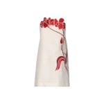 Andres Otalora luxury designer Dress with bold silhouette in linen