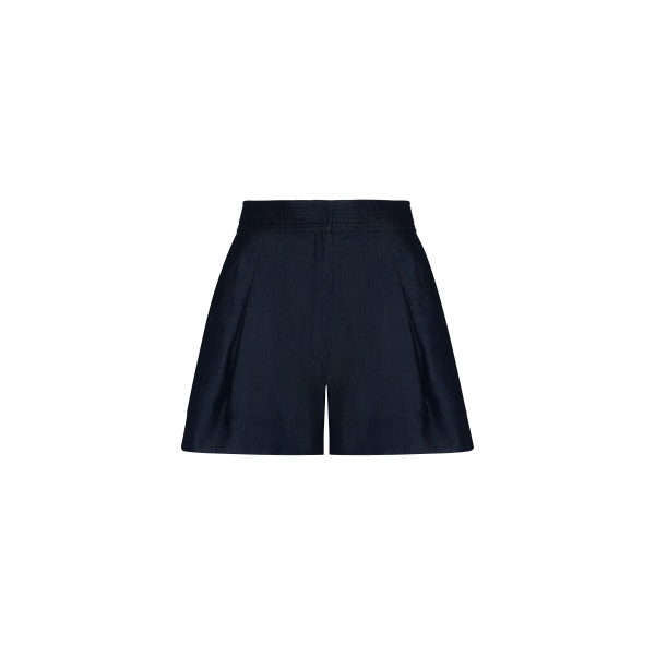 Andres Otalora luxury designer Short with bold silhouette in linen