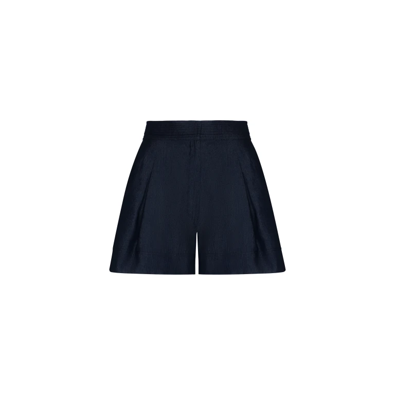 Andres Otalora luxury designer Short with bold silhouette in linen