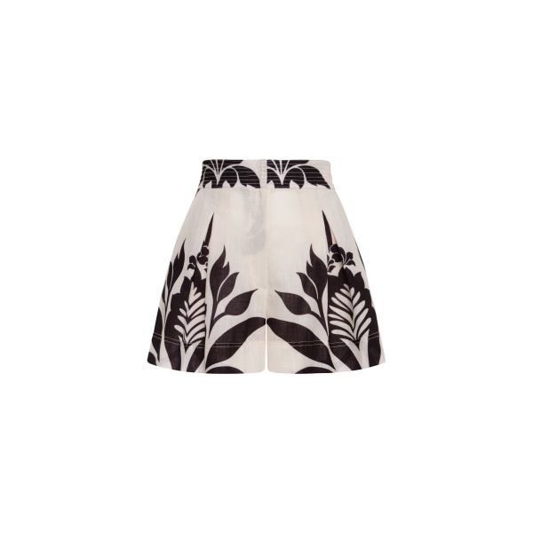Andres Otalora luxury designer Short with bold silhouette in linen
