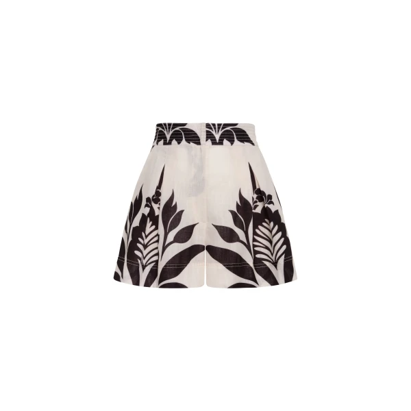 Andres Otalora luxury designer Short with bold silhouette in linen