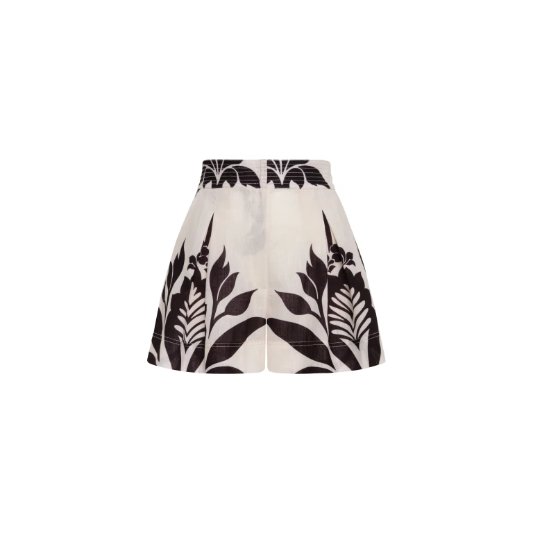 Andres Otalora luxury designer Short with bold silhouette in linen