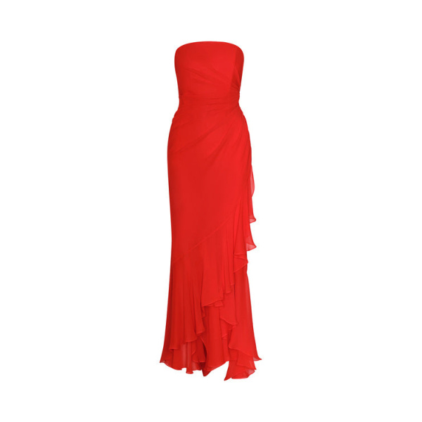 Andres Otalora luxury designer Dress with bold silhouette in linen
