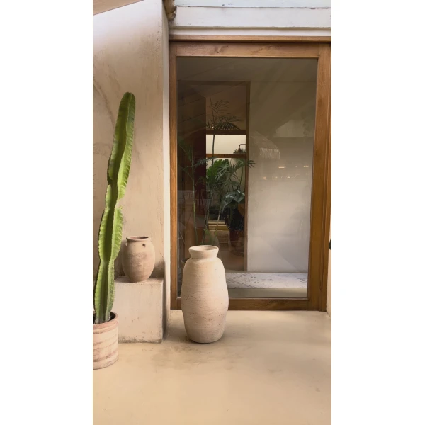Andres Otalora luxury designer Dress with bold silhouette in linen