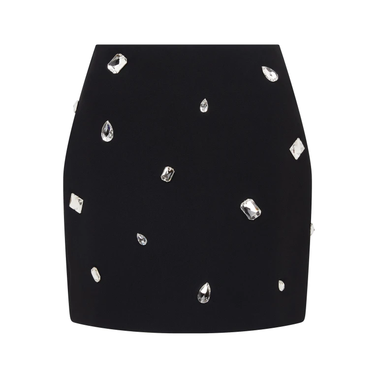 David Koma Crystal Embroidered Mini Skirt