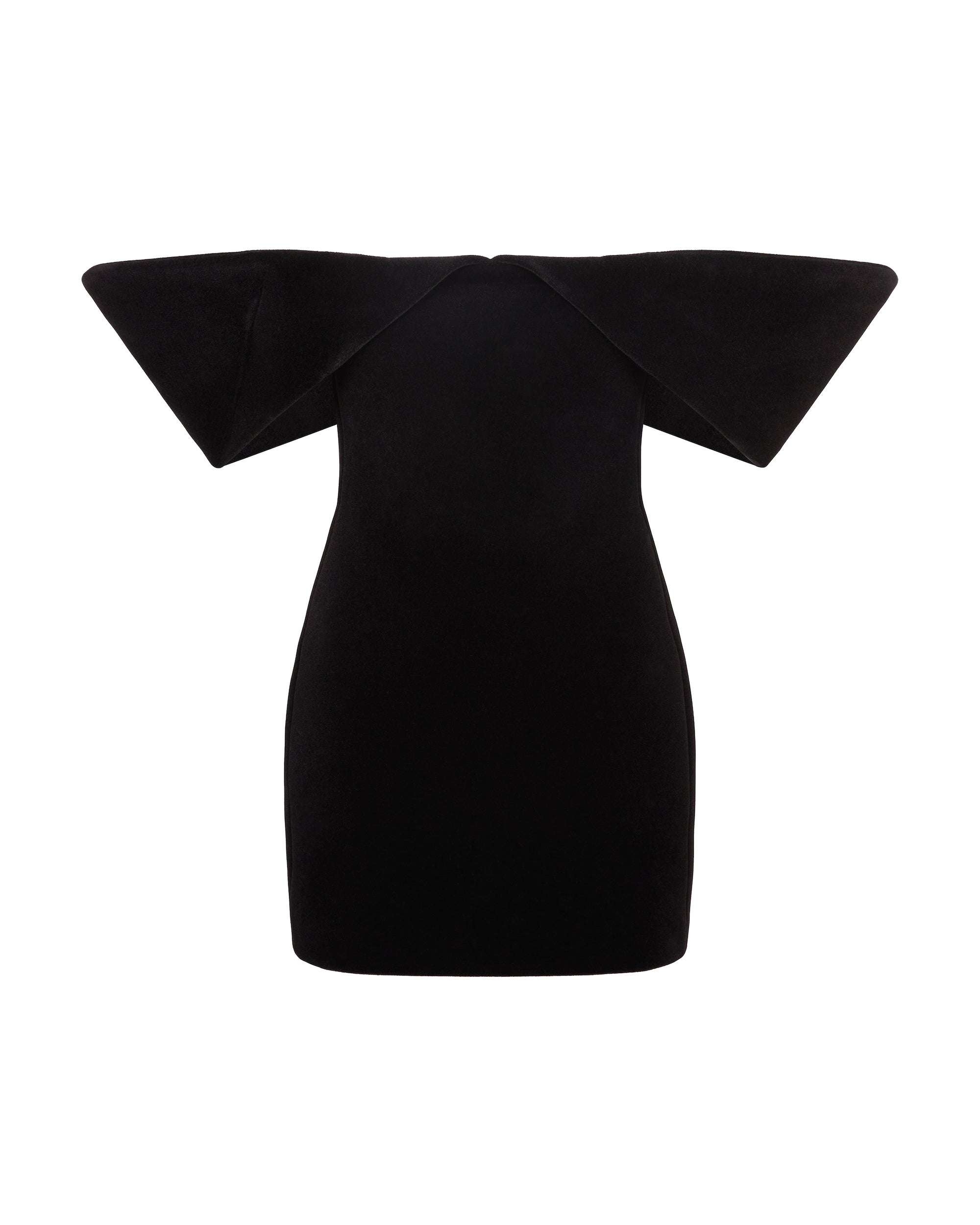David Koma Off Shoulder Sculptured Mini Dress In Black