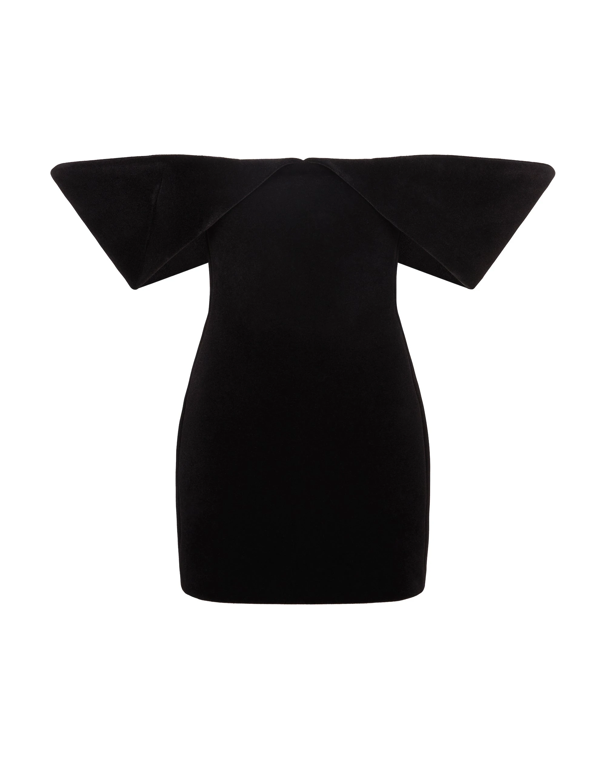 David Koma Off Shoulder Sculptured Mini Dress In Black David Koma Off Shoulder Sculptured Mini Dress In Black