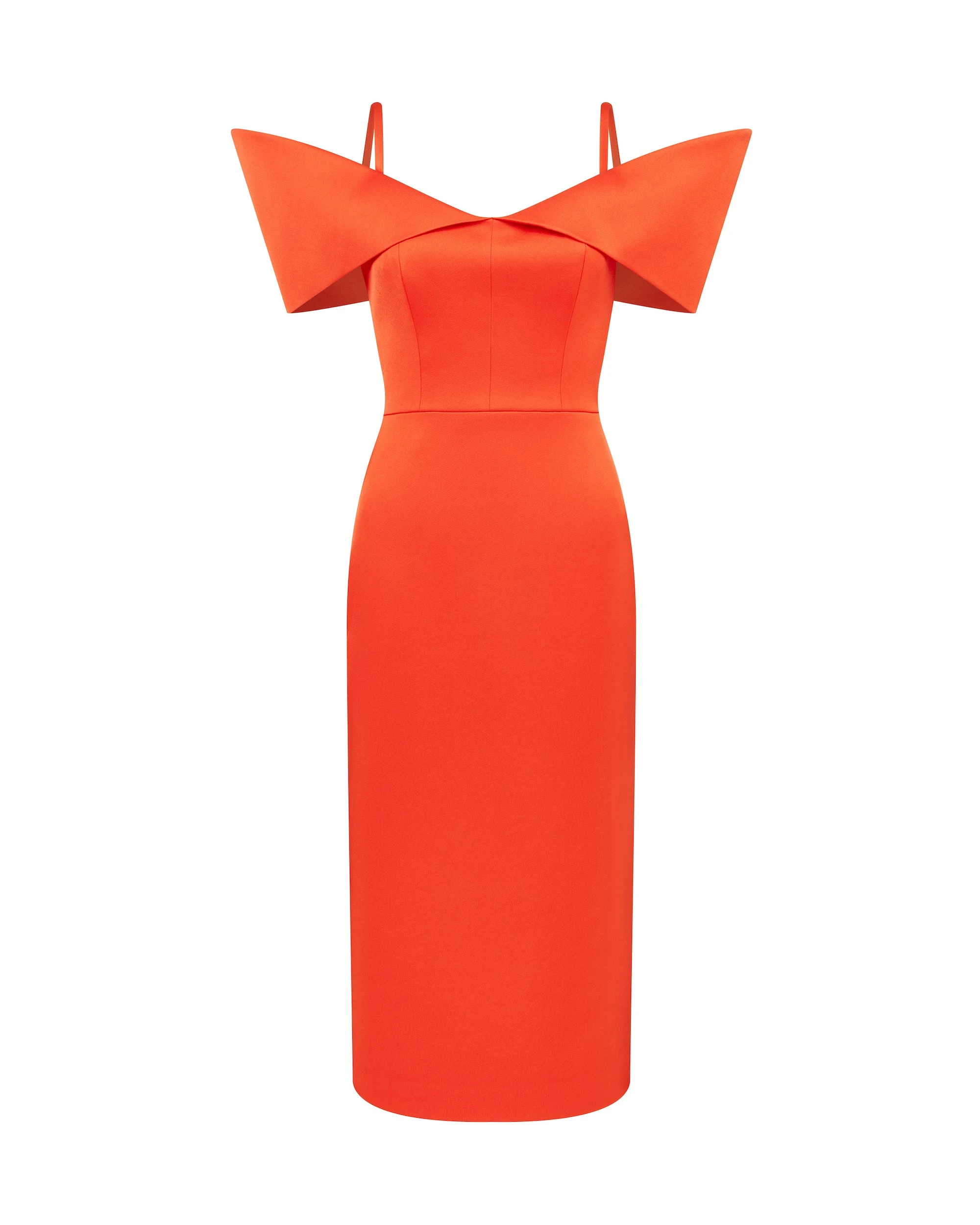 David Koma Structured Open Shoulder Midi Dress David Koma Structured Open Shoulder Midi Dress