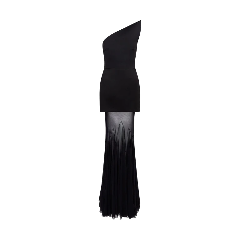 David Koma Structured Upper And Tulle Skirt Gown