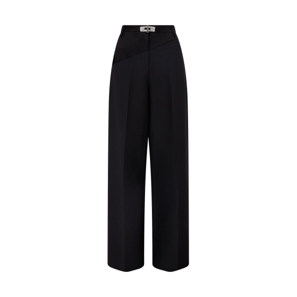 David Koma Tailored Trousers With Crystal Buckle Belt