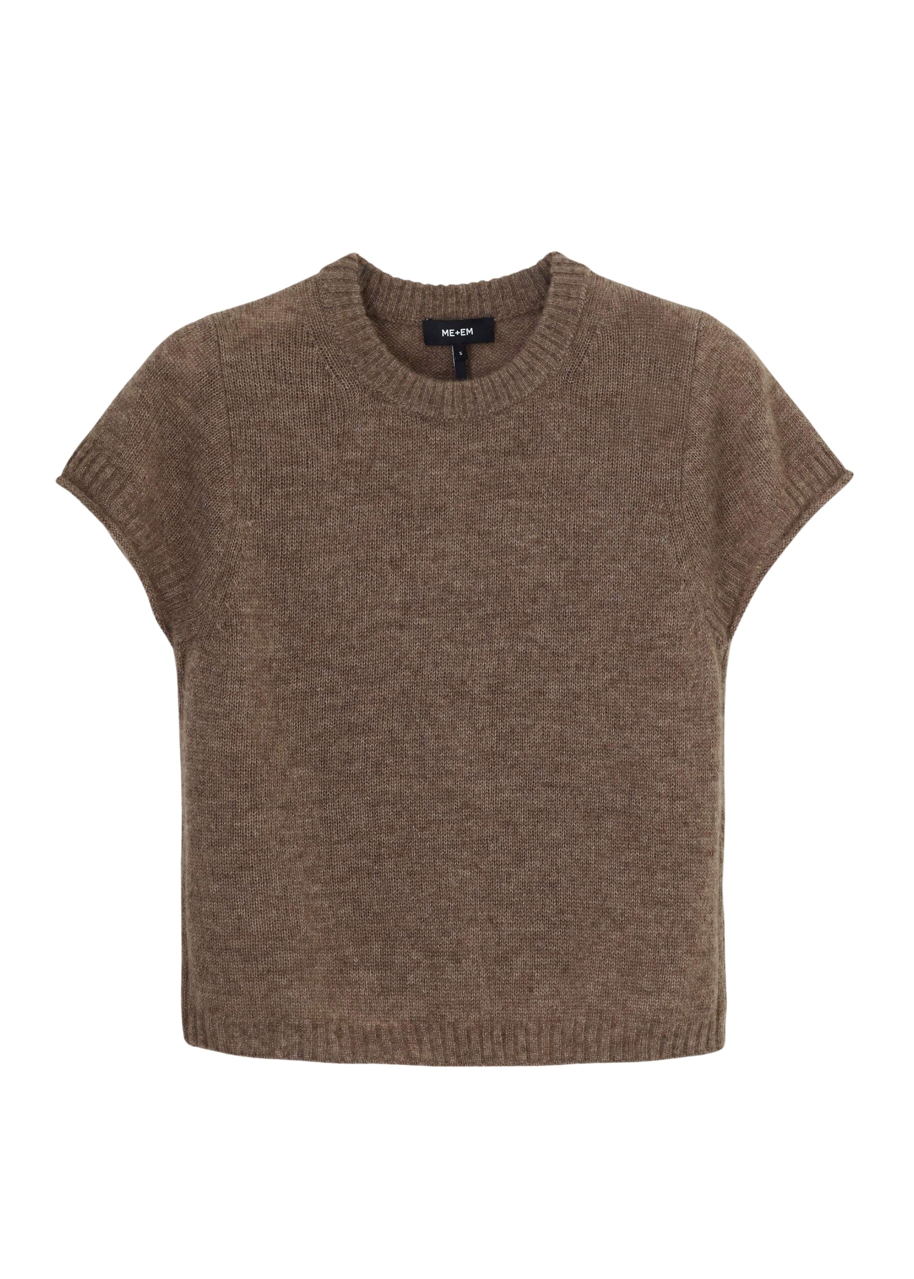 Me and Em Merino Cashmere Silk Shrunken Baby Tee
Responsibly Sourced Merino Wool with Cashmere + Silk Top