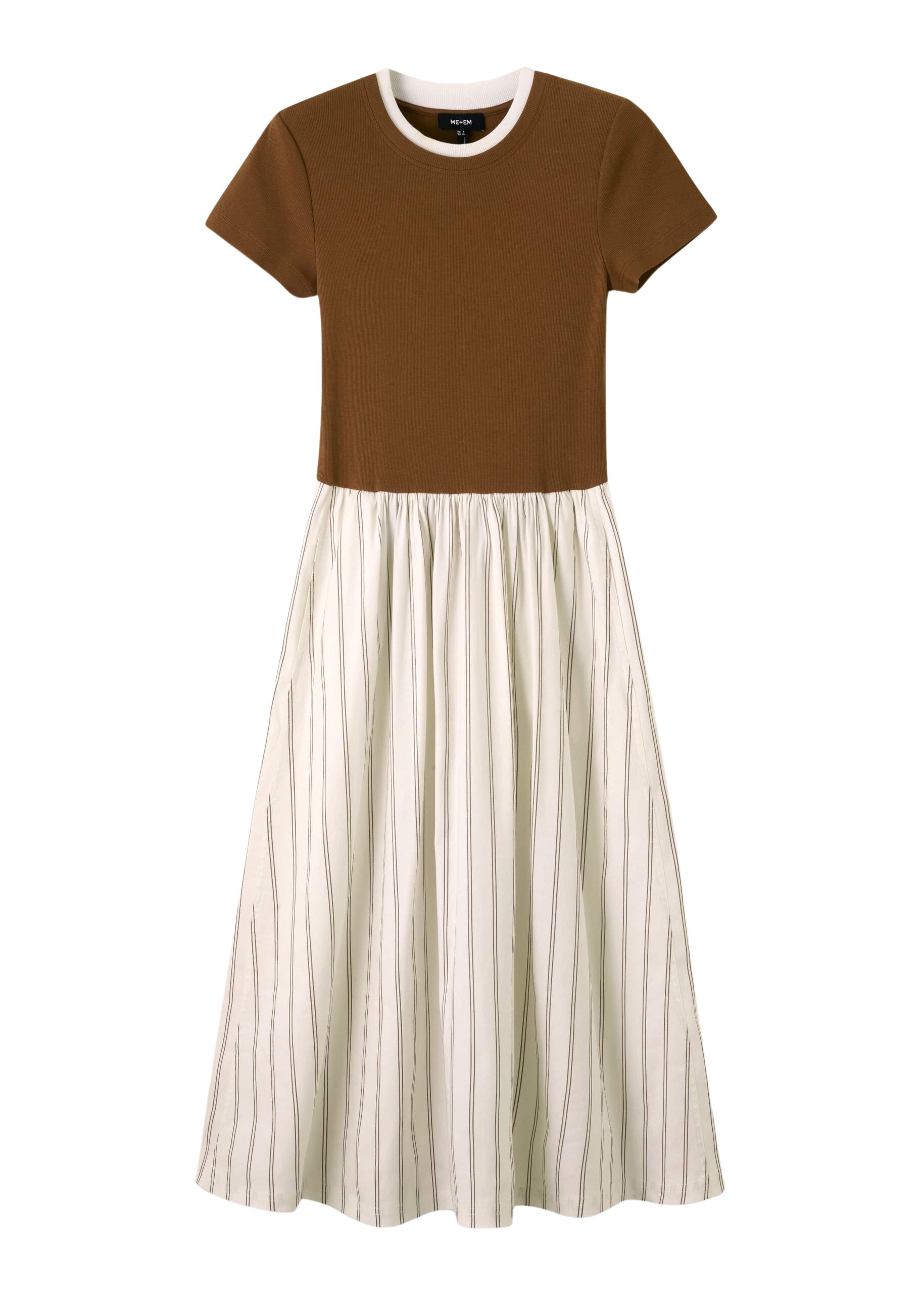 Me and Em Mixed Media Stripe Midi Dress
Mixed-Media Jersey Dress