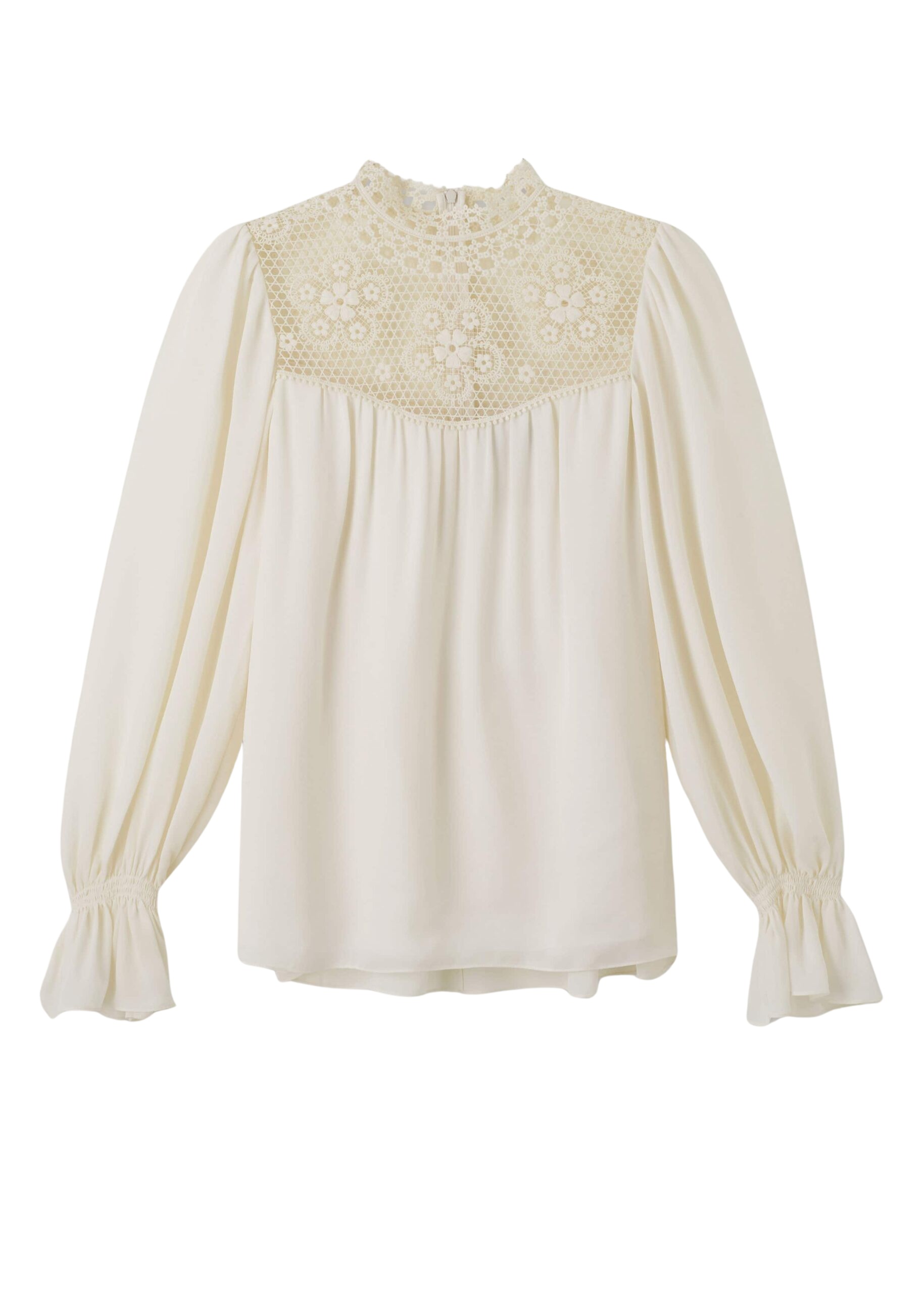 Me and Em Silk + Lace Long Sleeve Blouse
Silk + Lace Top