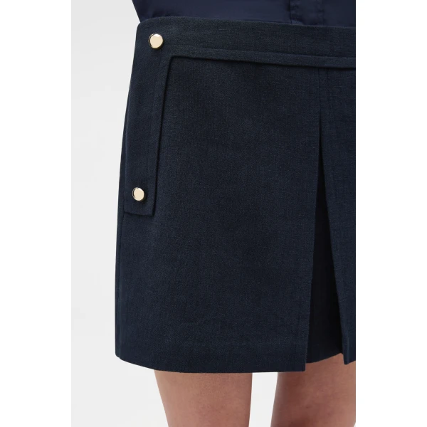 Button Detail Mini Skirt