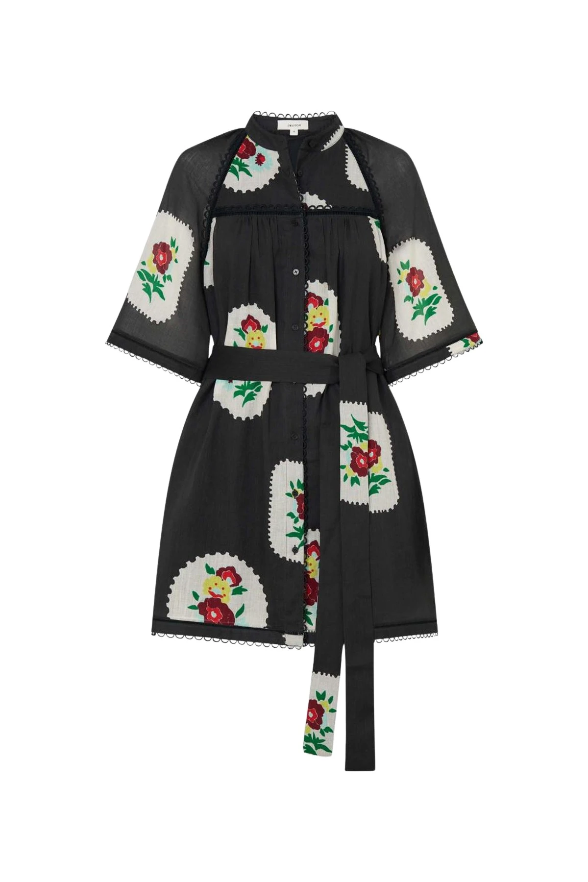 Oroton-Folk-Doilie-Print-Smock-Dress59359_nobg Oroton Dresses luxury Clothing from Luxury Handbags Marketplace