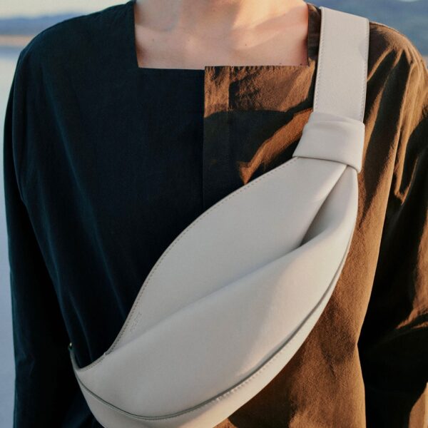 Polene Neyu Edition Smooth Chalk Bag, view 3