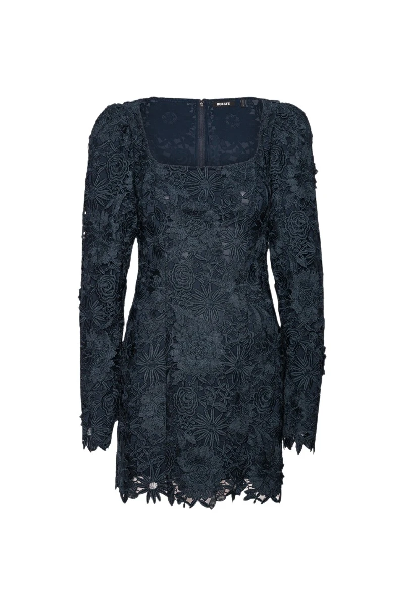 Rotate-Birger-Christensen-3D-Lace-Ls-Mini-Dress-Dark-Blue-dress-coveti-2025-870586_nobg Rotate Blue Dress luxury Clothing from Luxury Handbags Marketplace