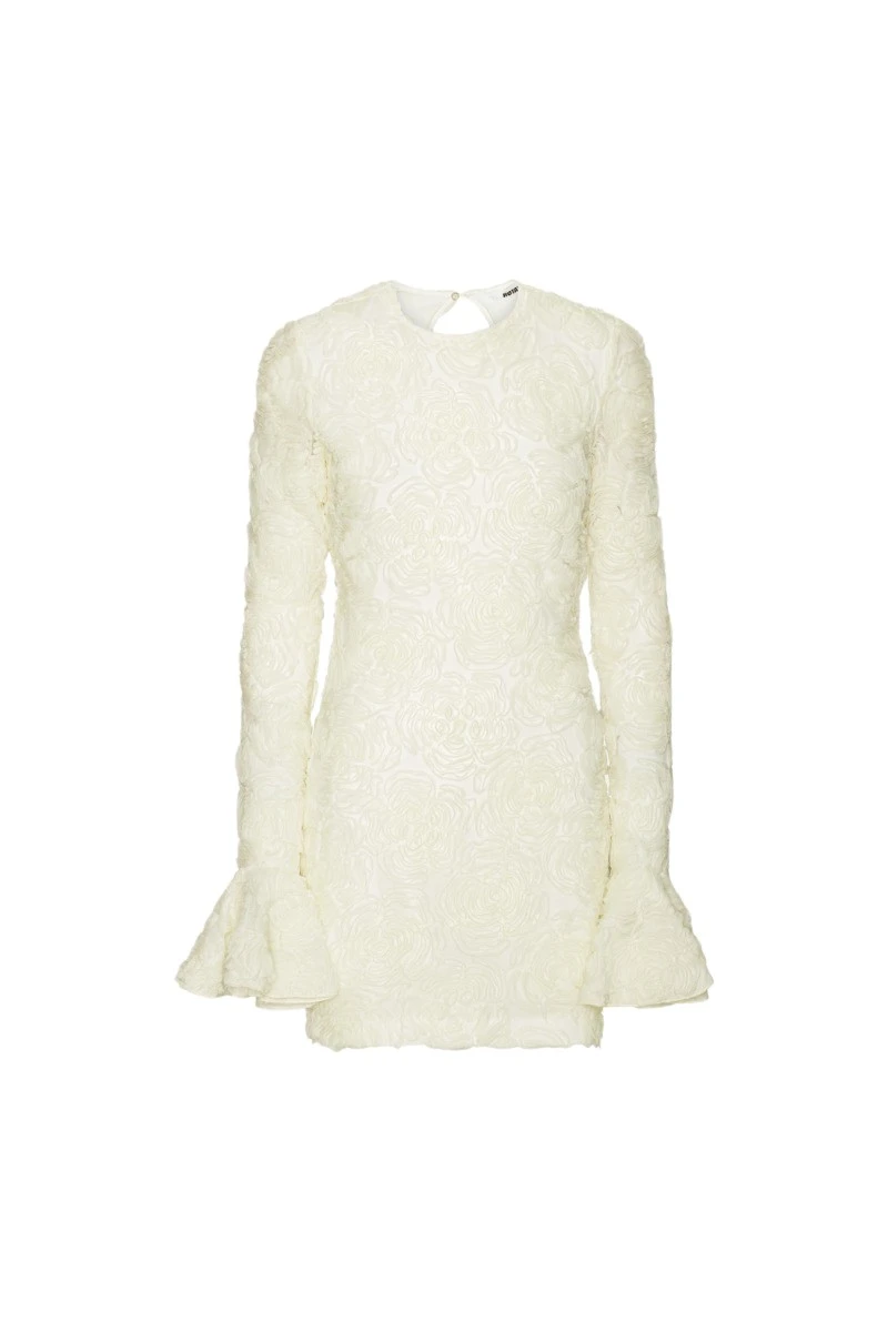 Rotate-Birger-Christensen-Flower-Mesh-Mini-Dress-Creme-White-dress-coveti-2025-841716_nobg Rotate White Dress luxury Clothing from Luxury Handbags Marketplace