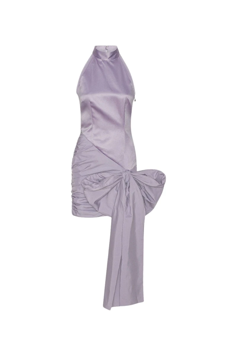 Rotate-Birger-Christensen-Satin-Bow-Dress-Purple-dress-coveti-2025-836128_nobg Rotate Purple Dress luxury Clothing from Luxury Handbags Marketplace