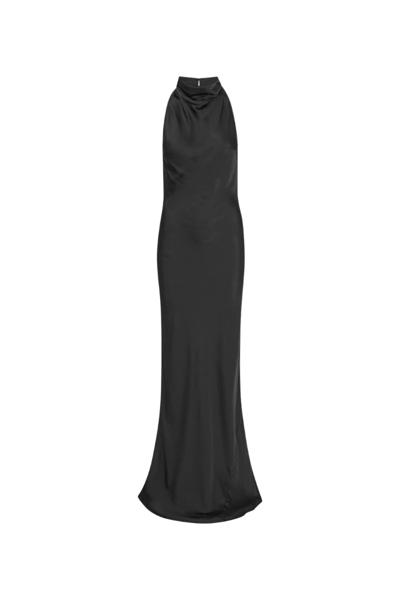 Rotate-Birger-Christensen-Satin-Maxi-Dress-Black-dress-coveti-2025-886300_nobg Rotate Black Dress luxury Clothing from Luxury Handbags Marketplace