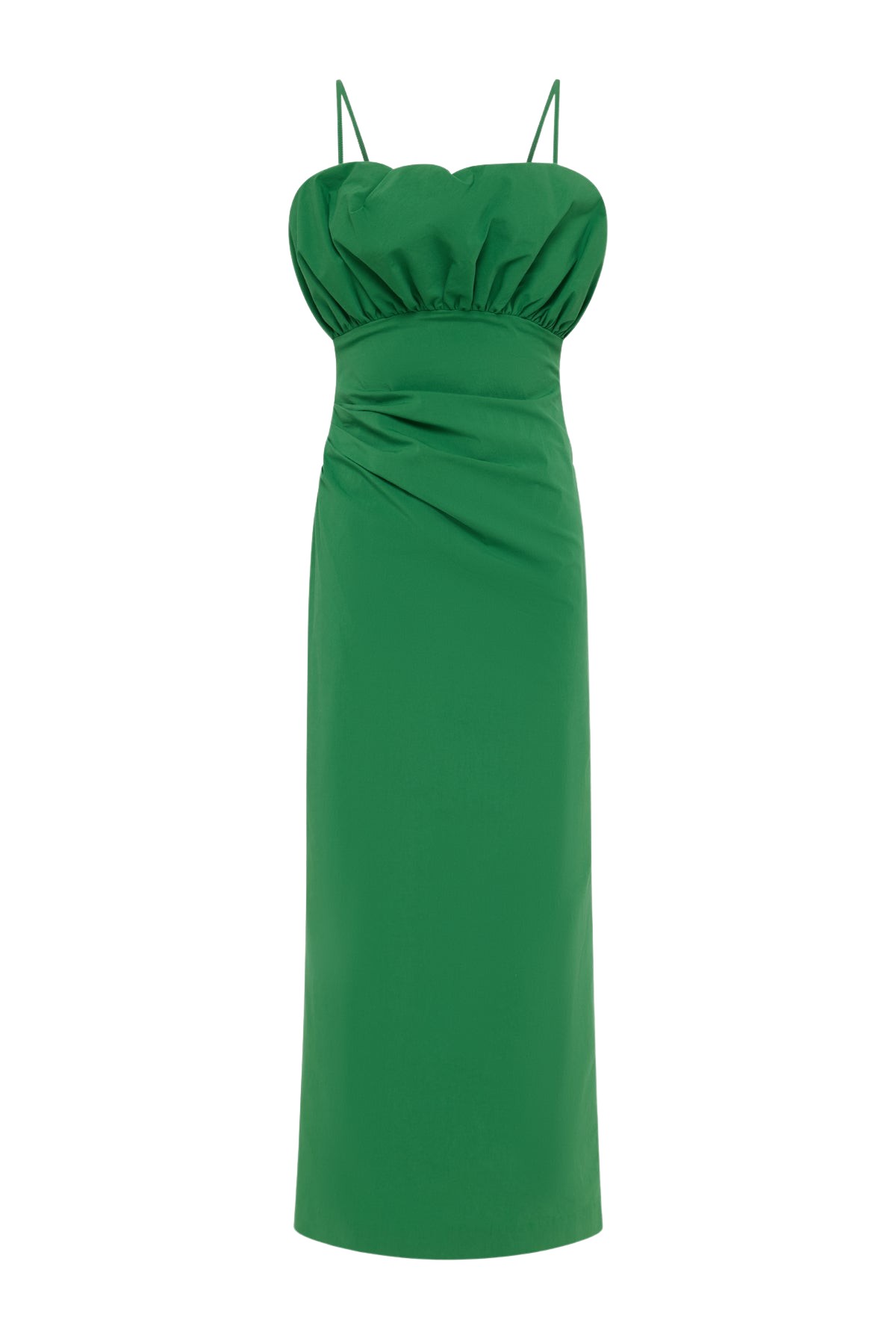 Shona Joy Campbell Bubble Bodice Midi Dress – Abundant Green