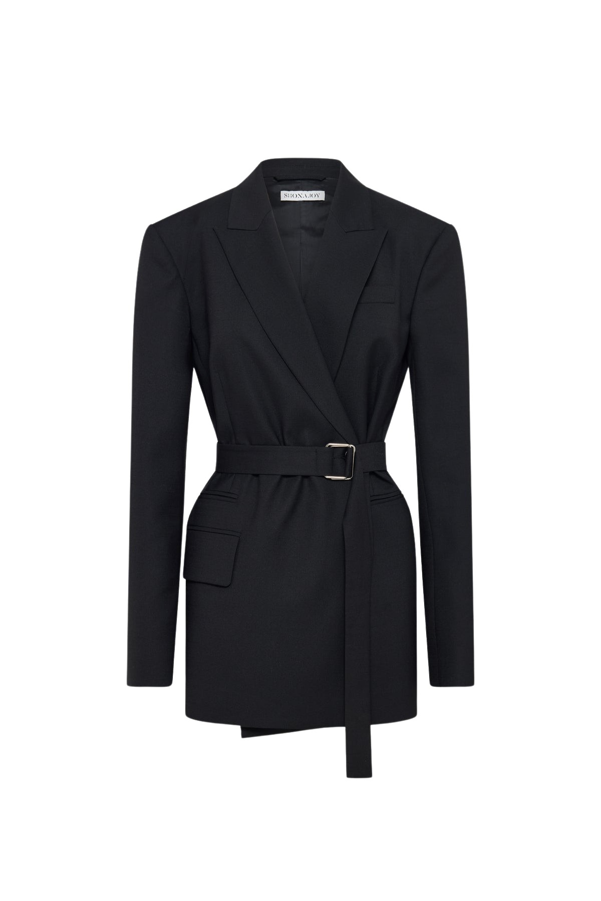 Shona Joy Castro Belted Blazer – Black