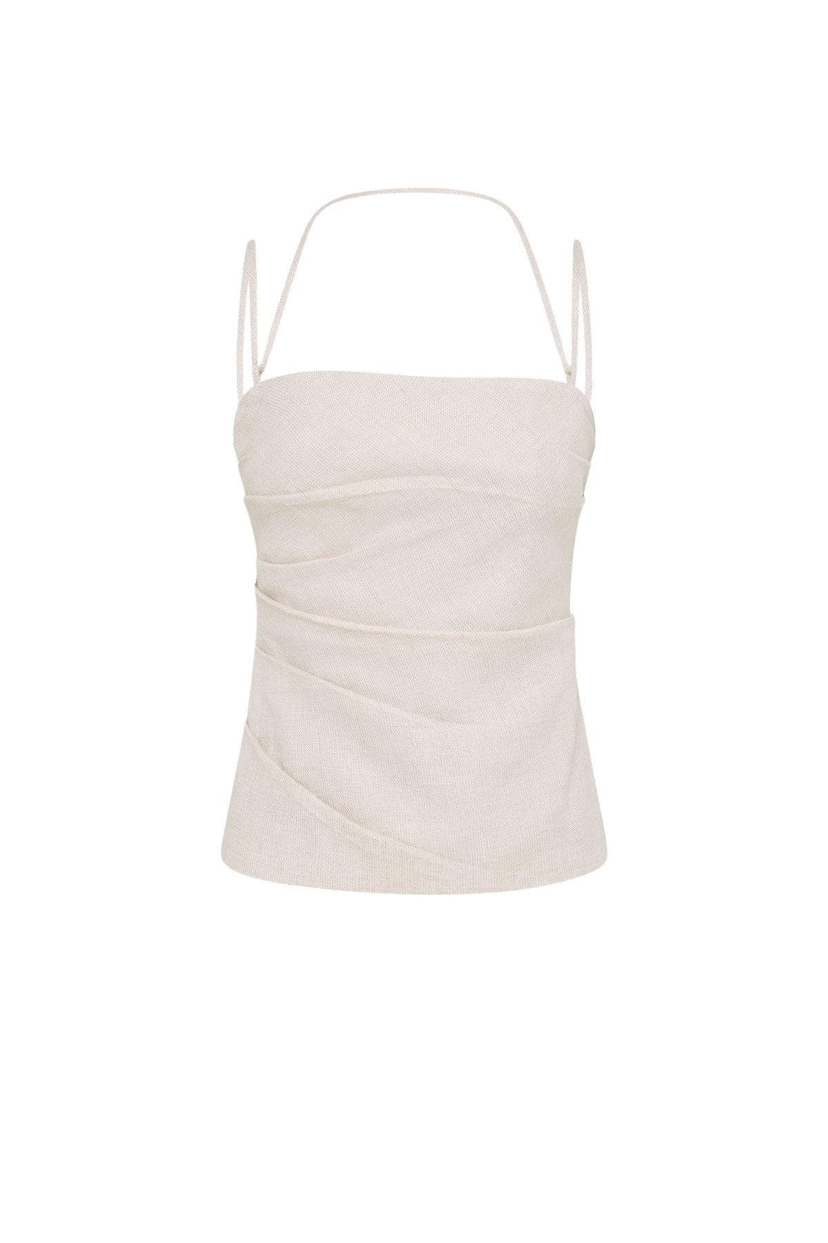 Shona Joy Elliot Double Strap Draped Top – Parchment