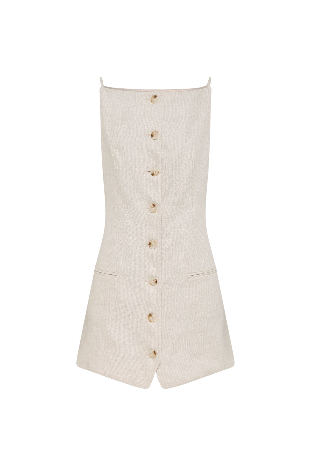Shona Joy Elliot Square Neck Mini Dress – Parchment