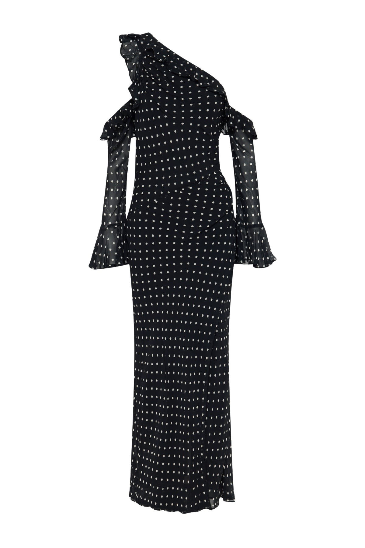 Shona Joy Houston Long Sleeve Ruffle Maxi Dress