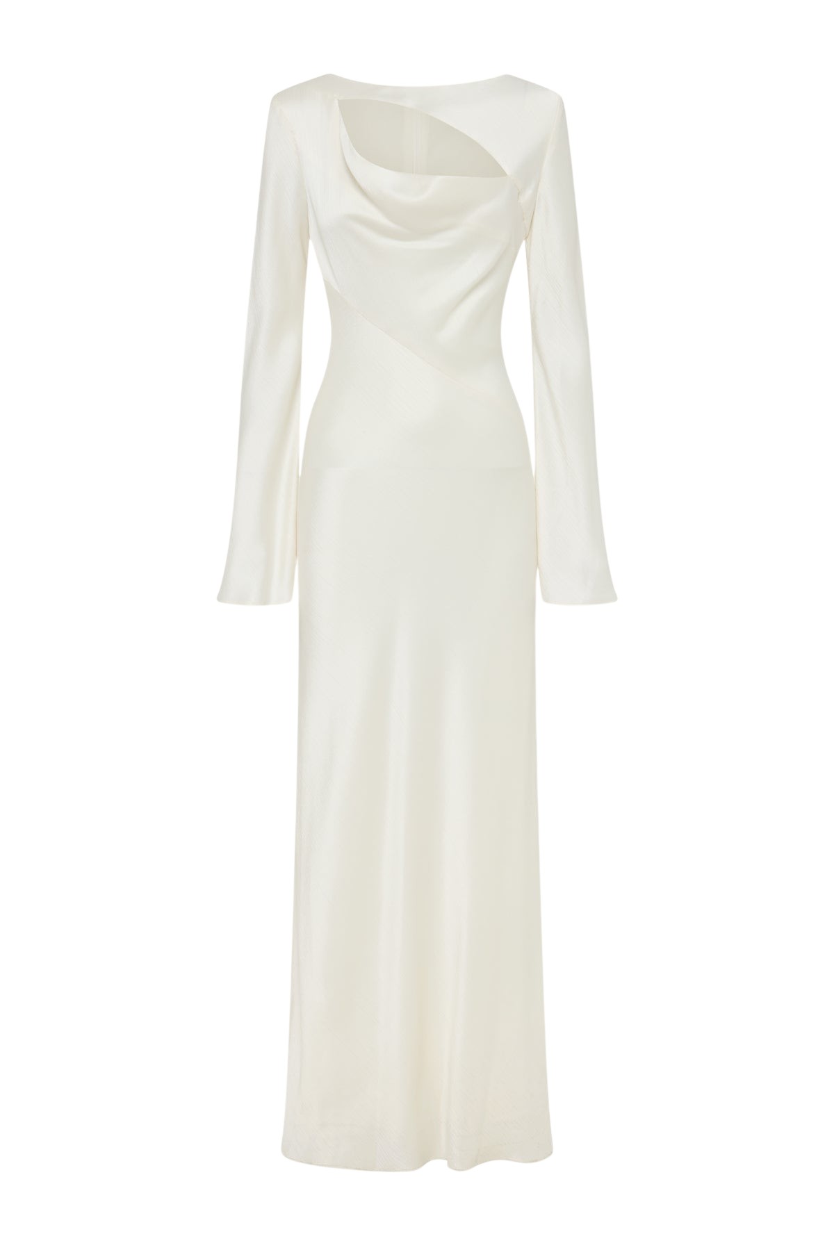 Shona Joy Huxley Long Sleeve Cowl Maxi Dress – Vanilla