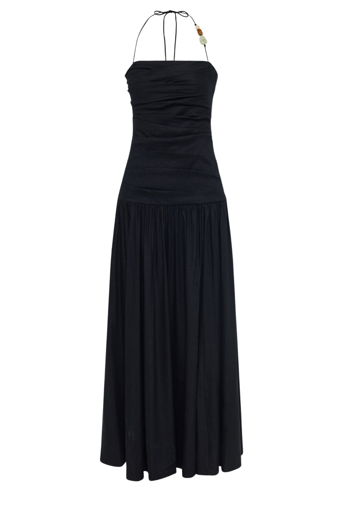 Shona Joy Kasbah Draped Halter Neck Maxi Dress – Black