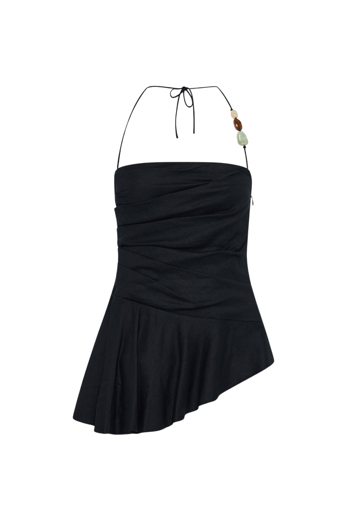 Shona Joy Kasbah Draped Halter Top – Black