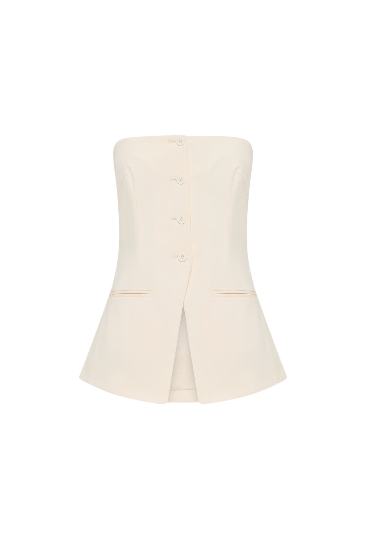 Shona Joy Lani Strapless Tailored Top – Rice