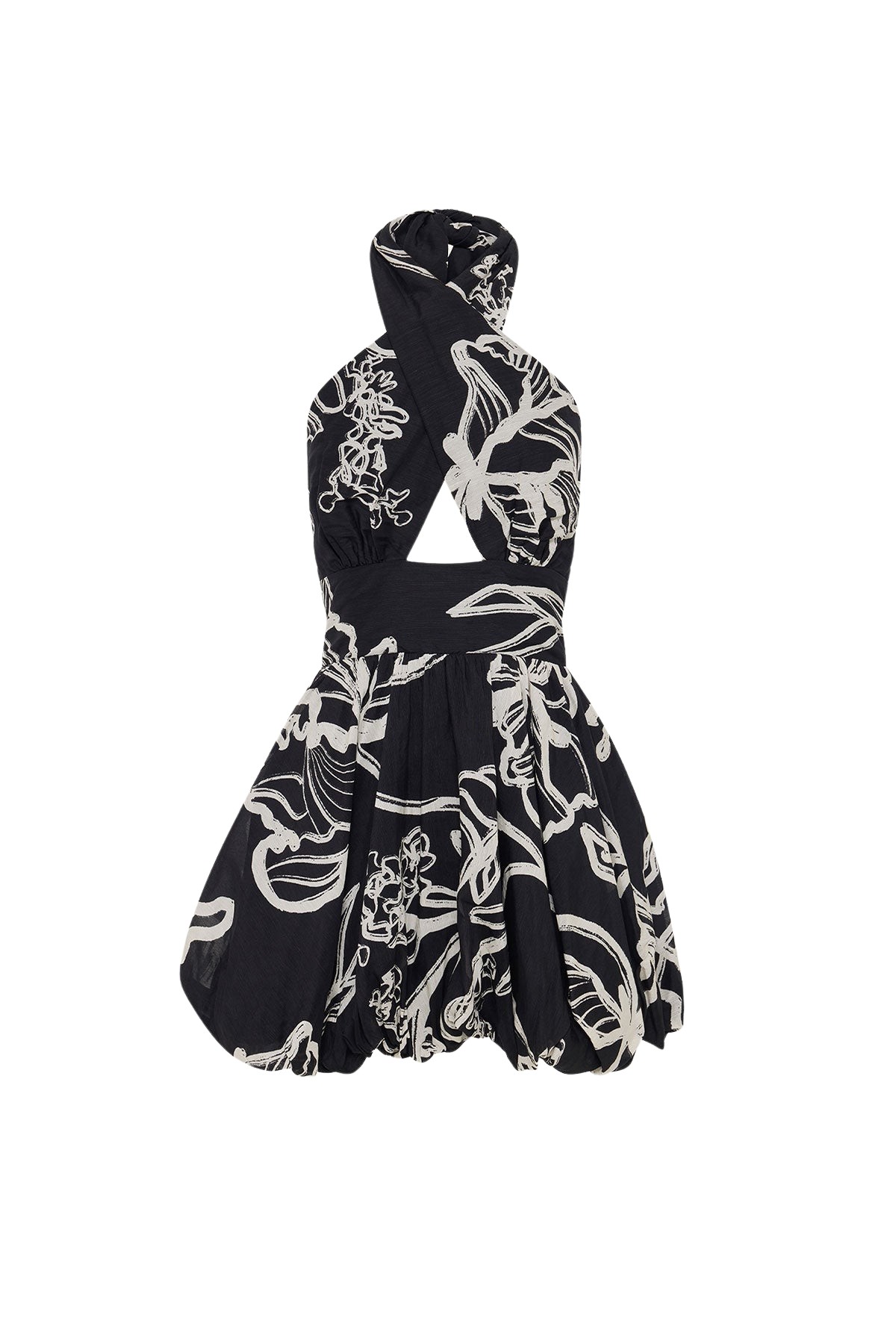 Shona Joy Lila Halter Bubble Mini Dress