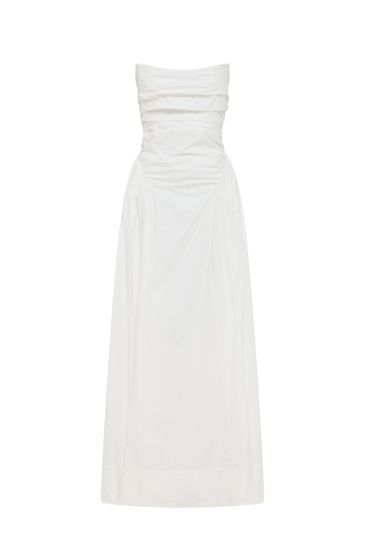 Shona Joy Morton Strapless Panelled Maxi Dress – White