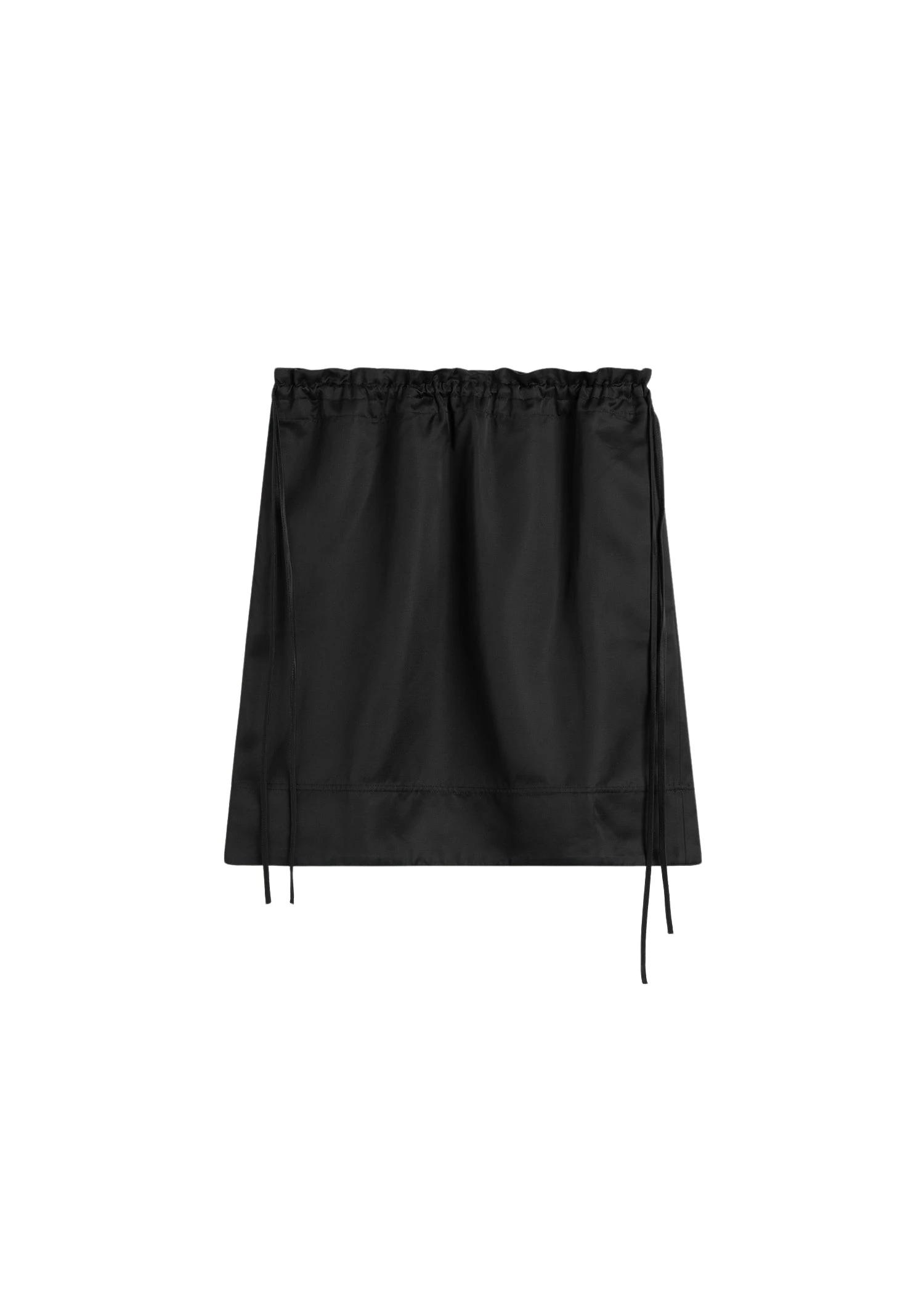 Toteme-Drawstring-satin-mini-skirt-black99944_nobg Toteme Skirt luxury Clothing from Luxury Handbags Marketplace