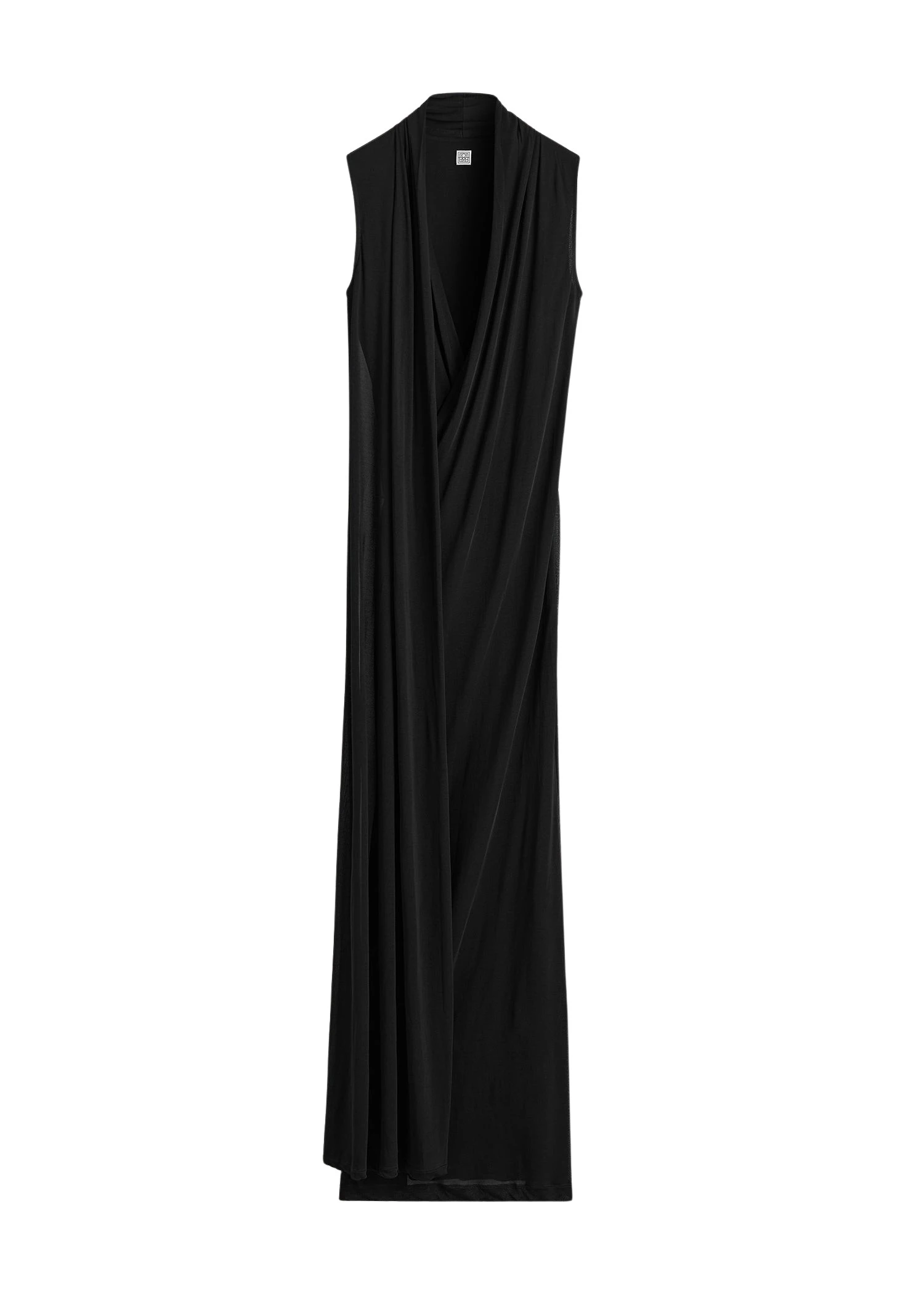 Toteme-Overlapped-scarf-dress-black75285_nobg Toteme Dress luxury Clothing from Luxury Handbags Marketplace