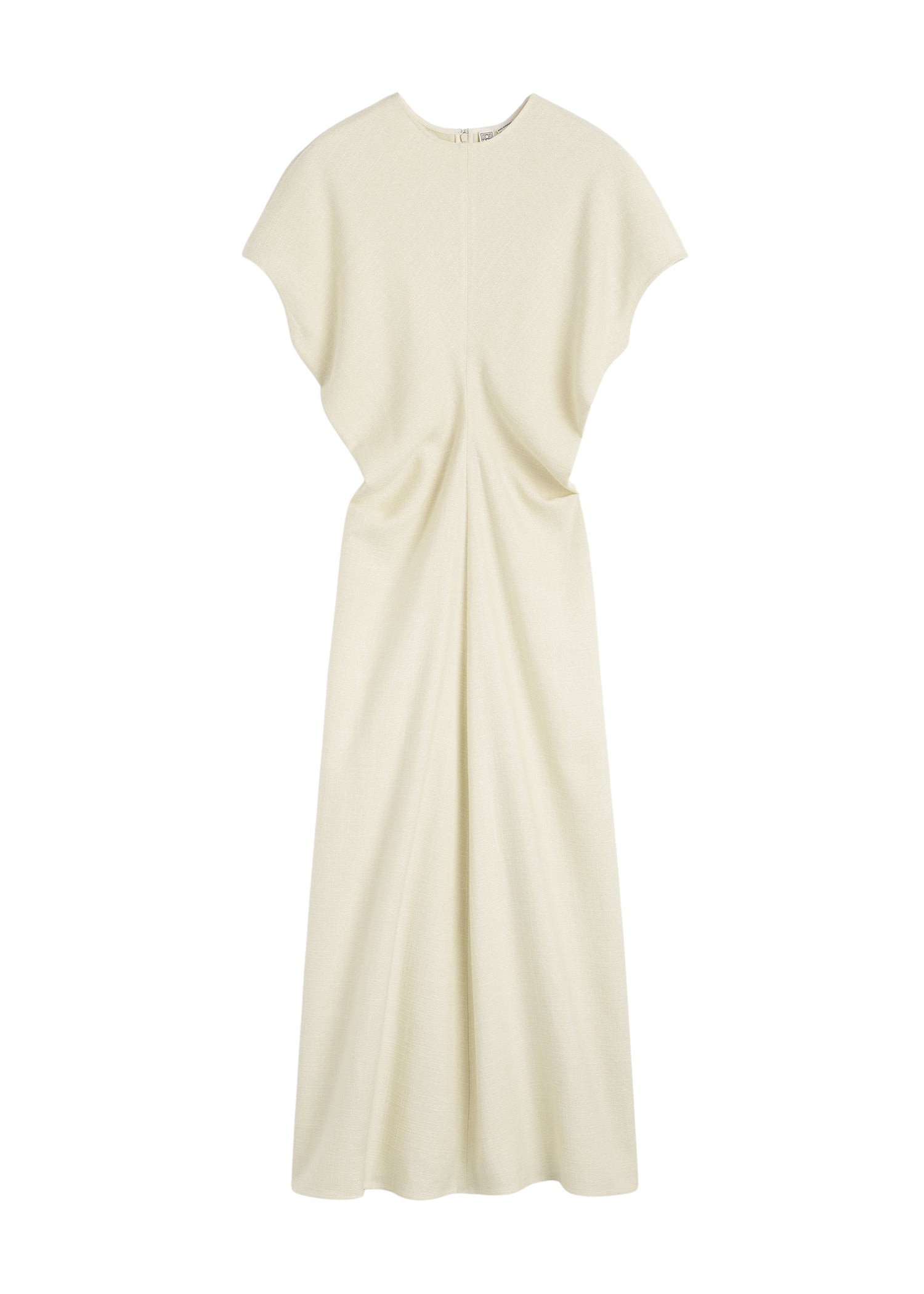 Toteme Slouch waist basketweave dress straw