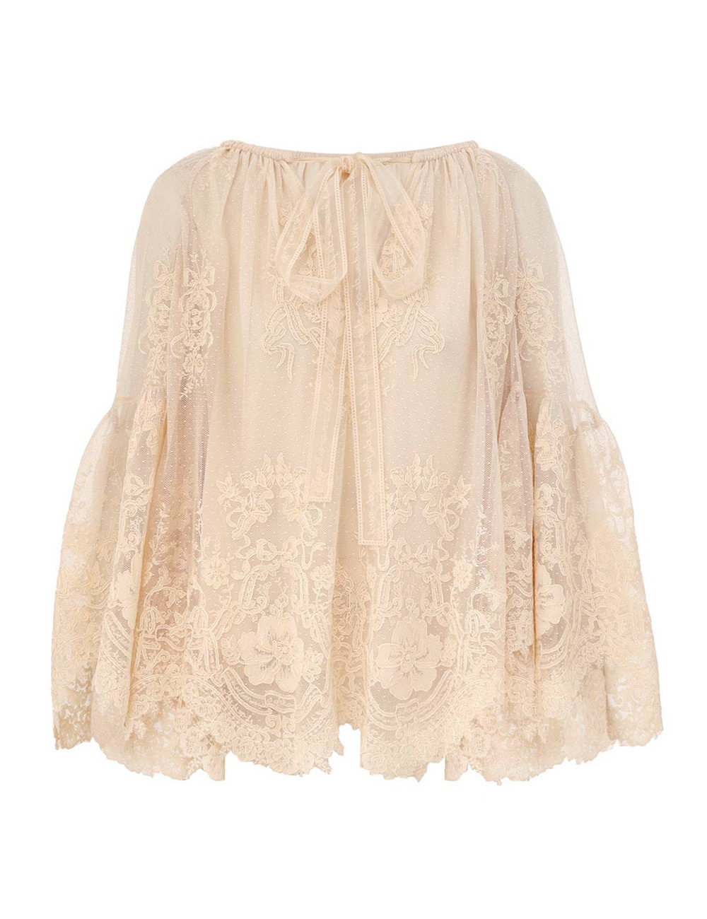 Zimmermann Hypnotic Tiered Lace Blouse