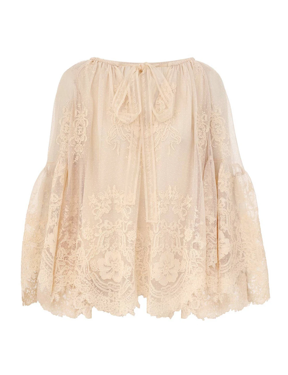 Zimmermann Hypnotic Tiered Lace Blouse | Ready to Wear 2025 Collection Luxury Shoes Elevate your elegance in this Zimmermann Tops from the 2025 resort wear edit