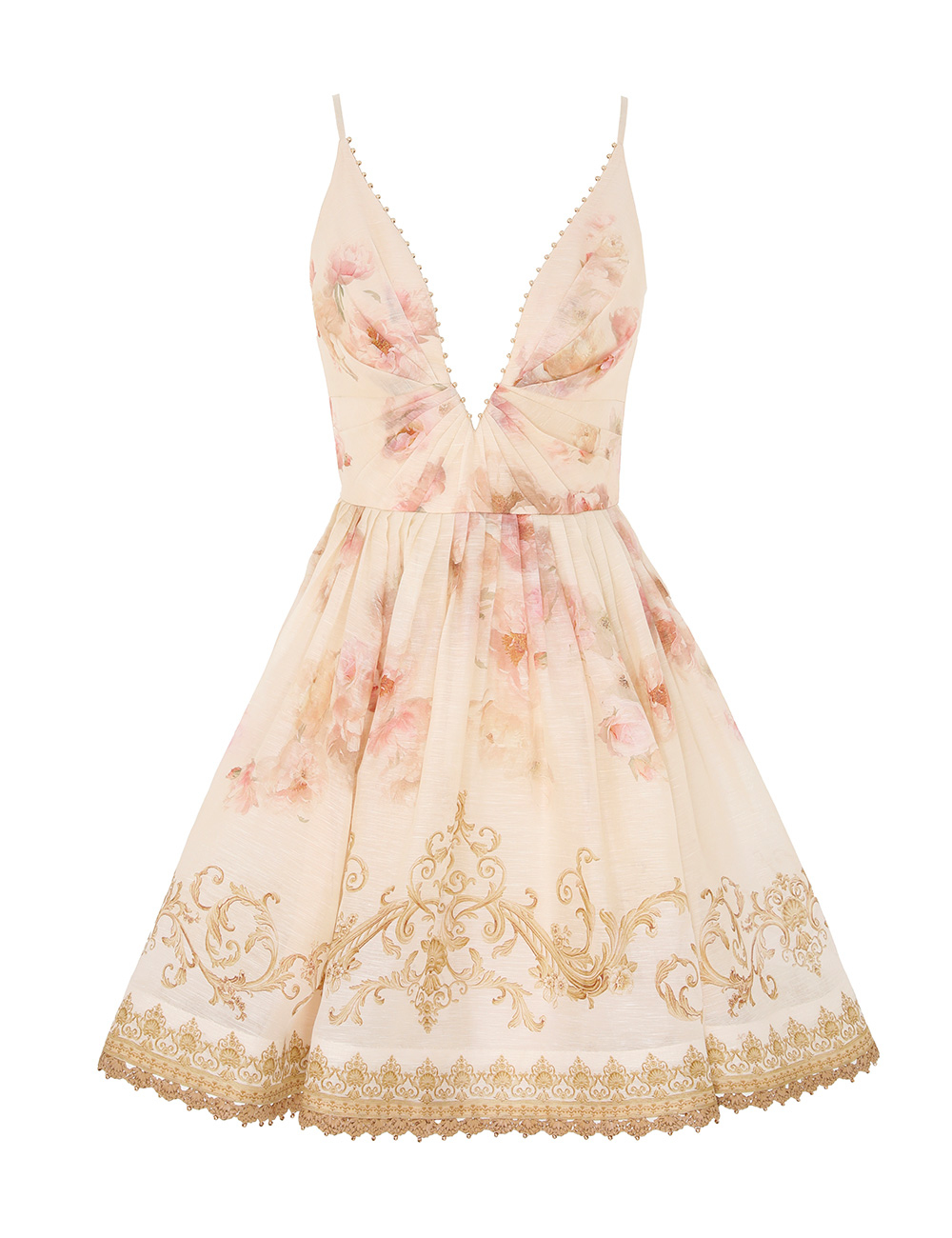 Zimmermann Hypnotic V Neck Mini Dress