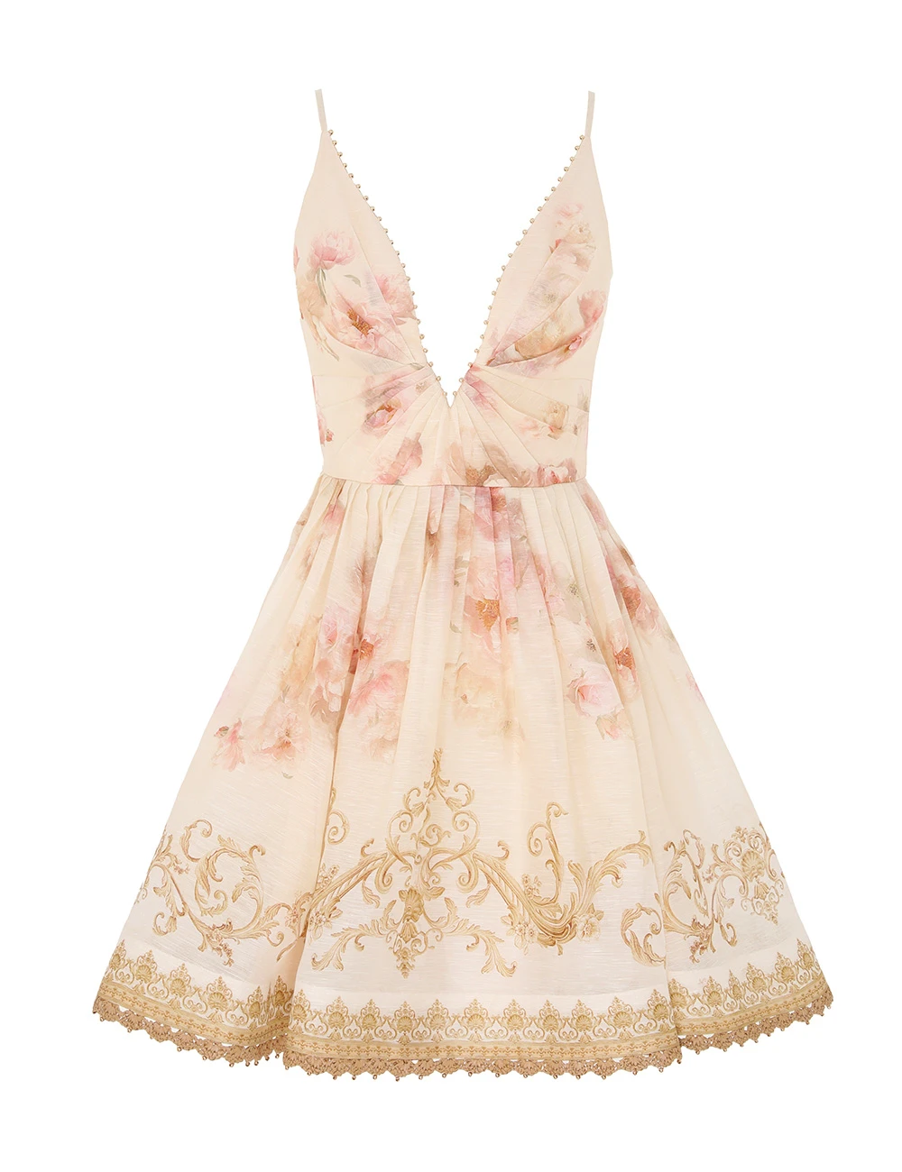 Zimmermann Hypnotic V Neck Mini Dress | Ready to Wear 2025 Collection Luxury Shoes Elevate your elegance in this Zimmermann Dresses from the 2025 resort wear edit